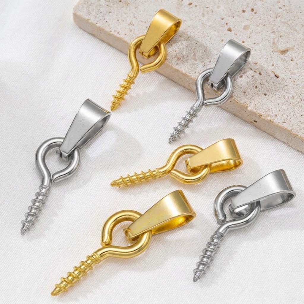 Jewelry Making Drill - 20pcs Stainless Steel Screw Eye Pins