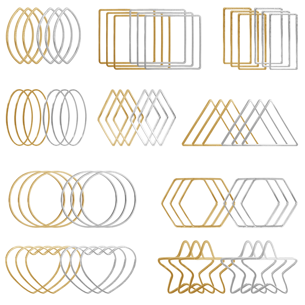 Jewelry Making Gold - 20Pcs Gold Silver Hollow Frame Bezel