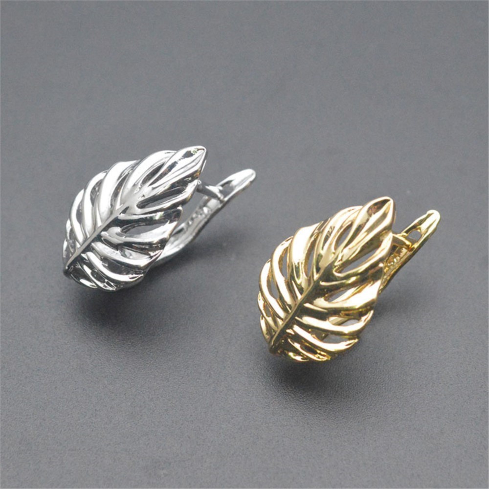 Jewelry Making Gold - 1/2Pcs 18K Gold Plated Brass Leaf