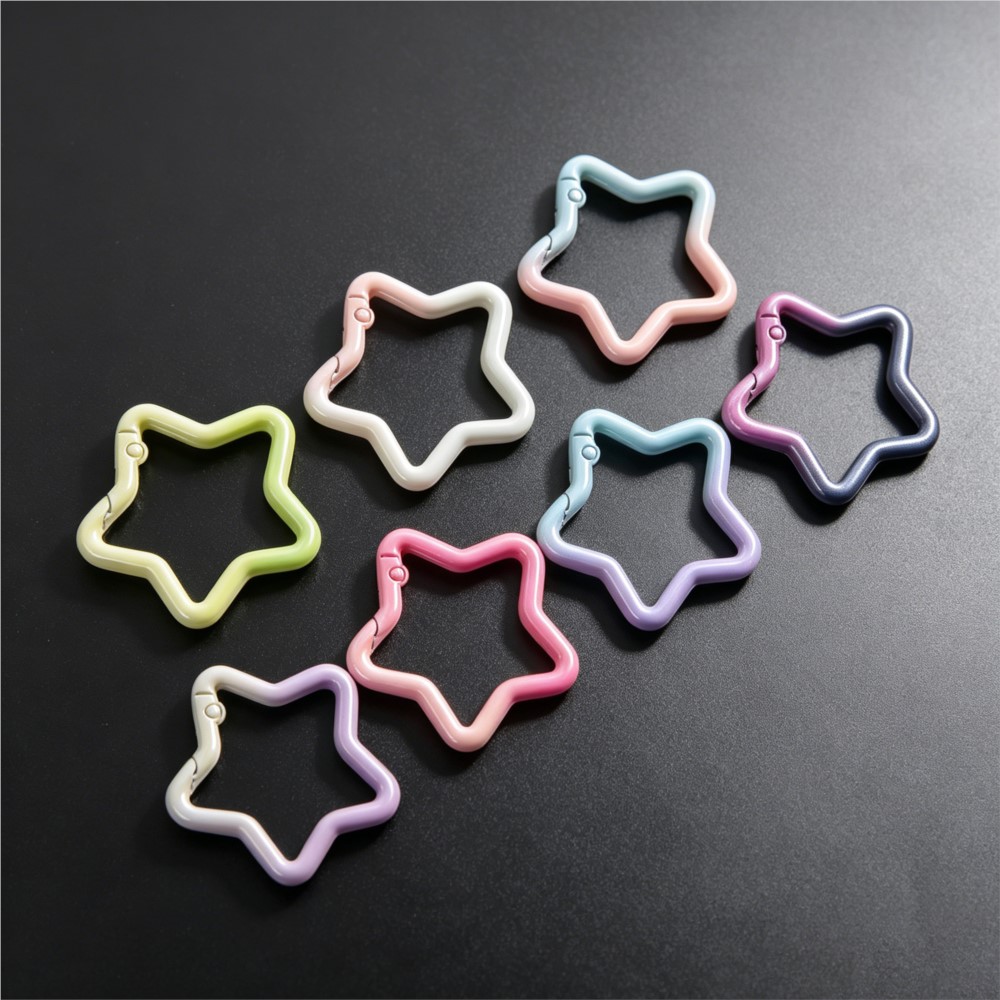 Jewelry Making Name - 5PCS Gradient Star Shape Spring Ring
