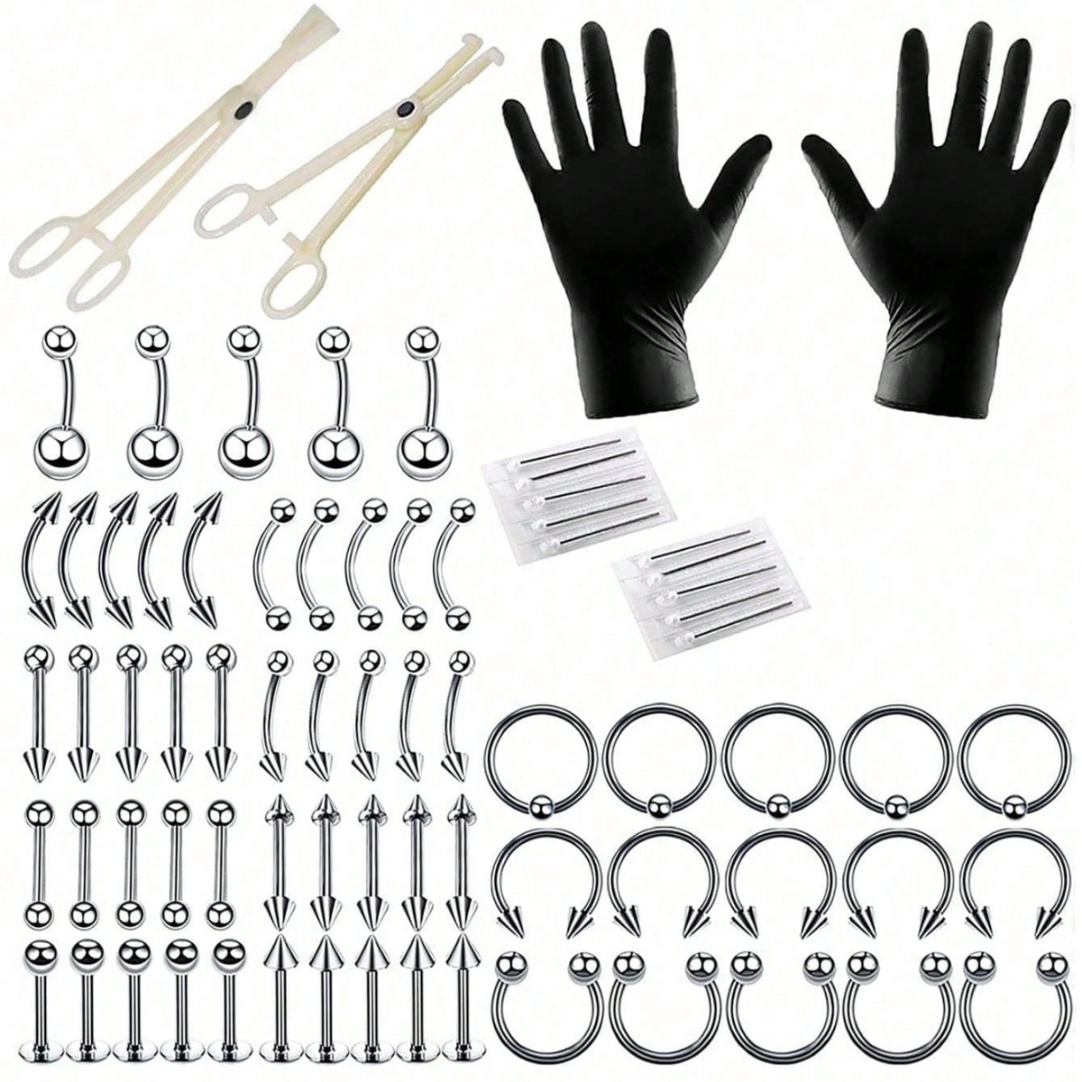 8-134 Pcs/Set Disposable Pierc - Jewelry Making Needle Nose Pliers 评论和价格