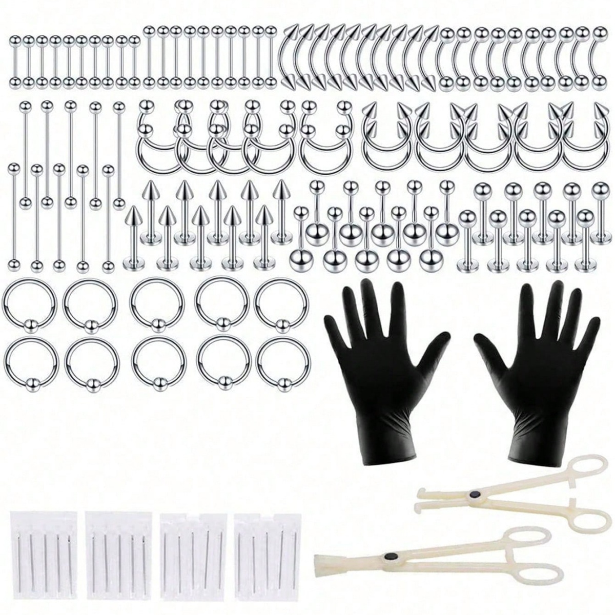 8-134 Pcs/Set Disposable Pierc - Jewelry Making Needle Nose Pliers 评论和价格