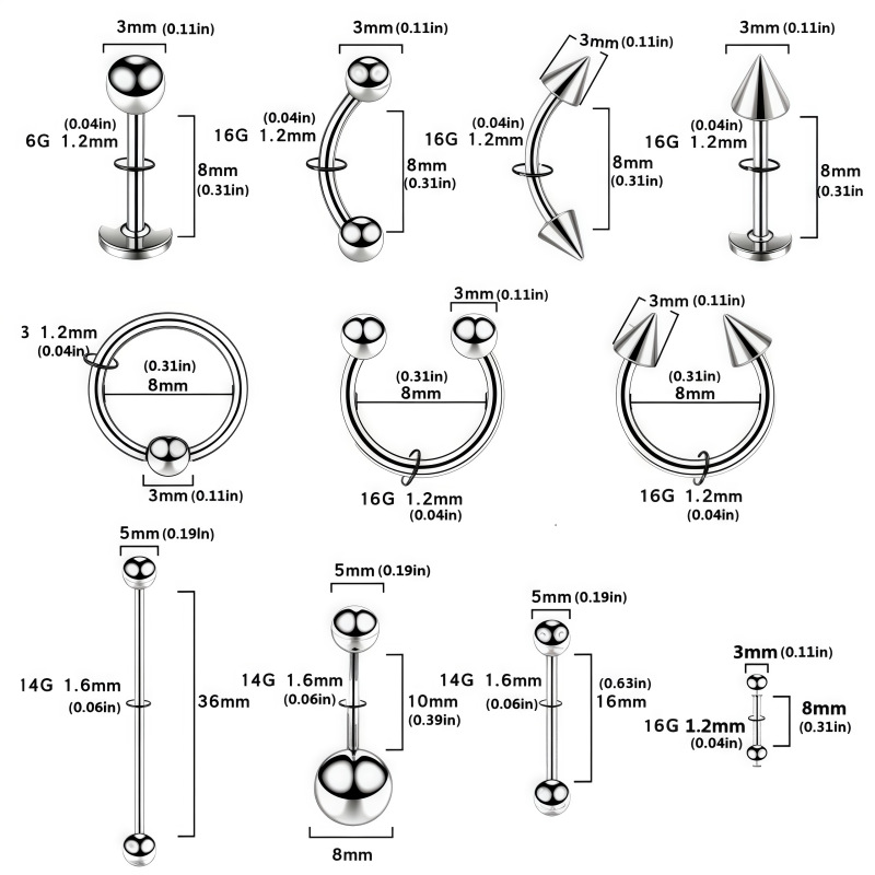 8-134 Pcs/Set Disposable Pierc - Jewelry Making Needle Nose Pliers 评论和价格