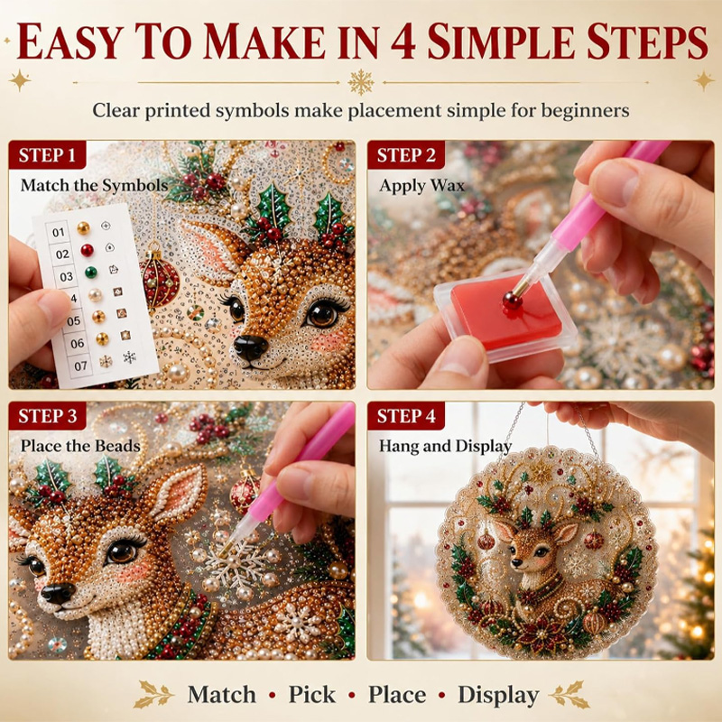 Pearl Diamond Painting Suncatc - Jewelry Making Board 评论和价格