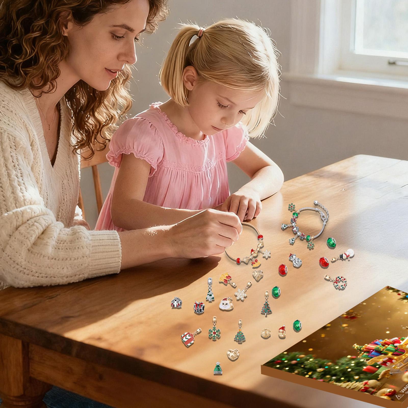 Calendar Advent Charm 24-Days  - Jewelry Making For Teens 评论和价格
