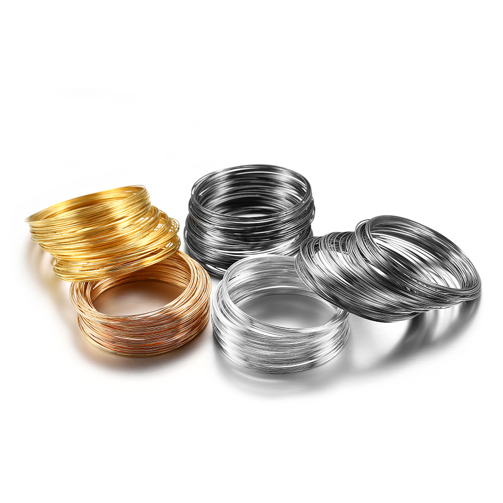 100 Loops/lot 0.6mm Silver Gol - Jewelry Making Thread 评论和价格