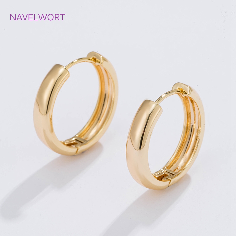 6 Sizes Gold Plated Circle Hoo - Jewelry Making Gold 评论和价格