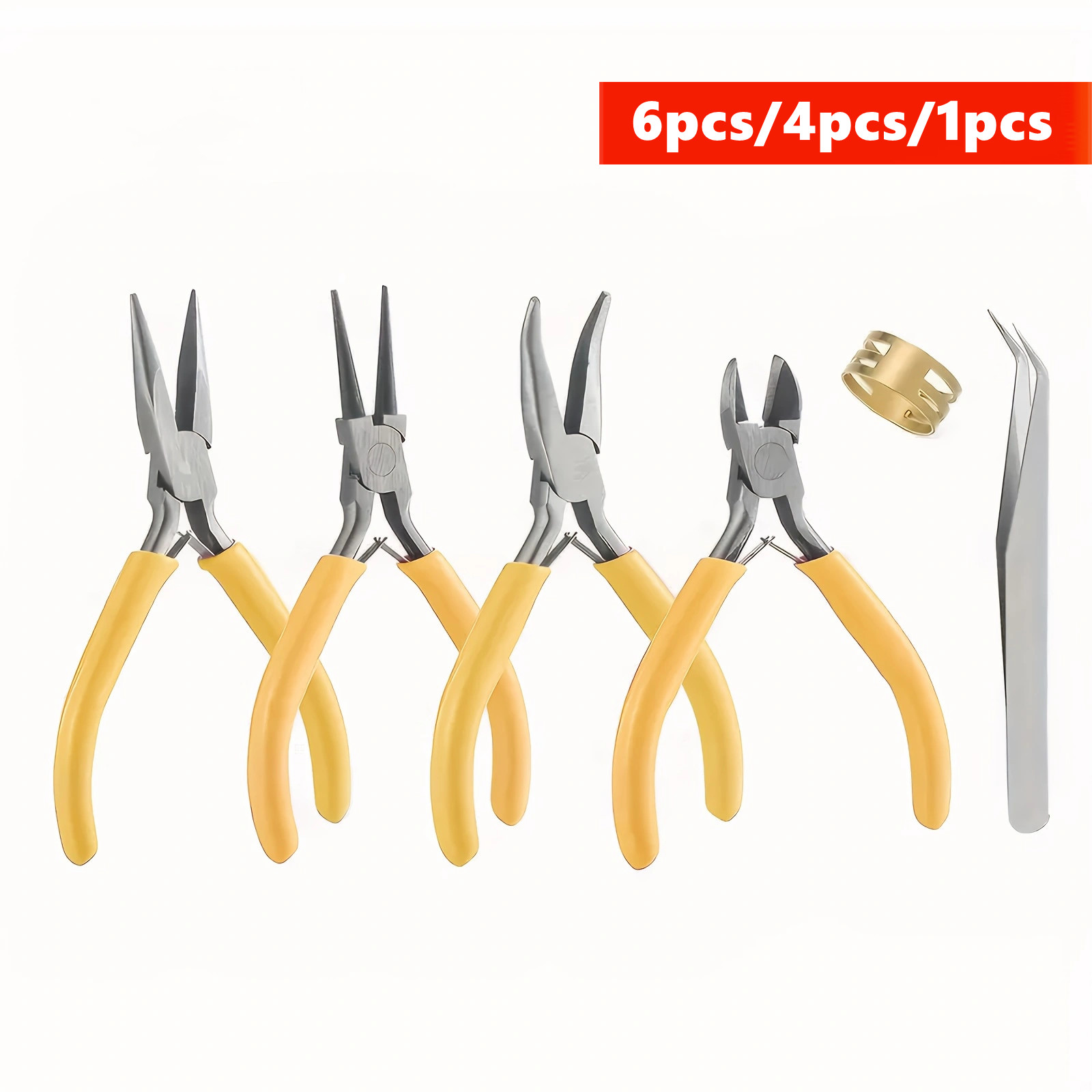 6/4/1pcs Yellow Jewelry Making - Jewelry Making Needle Nose Pliers 评论和价格