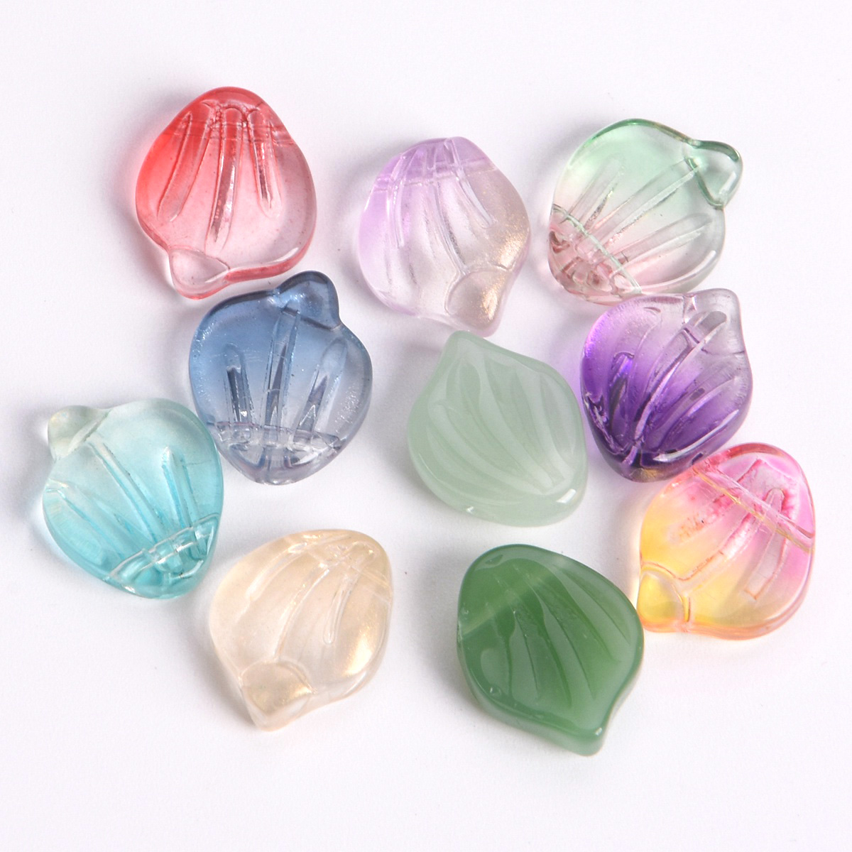 10pcs Leaf Petal Shape 15x12mm - Jewelry Making Drill 评论和价格