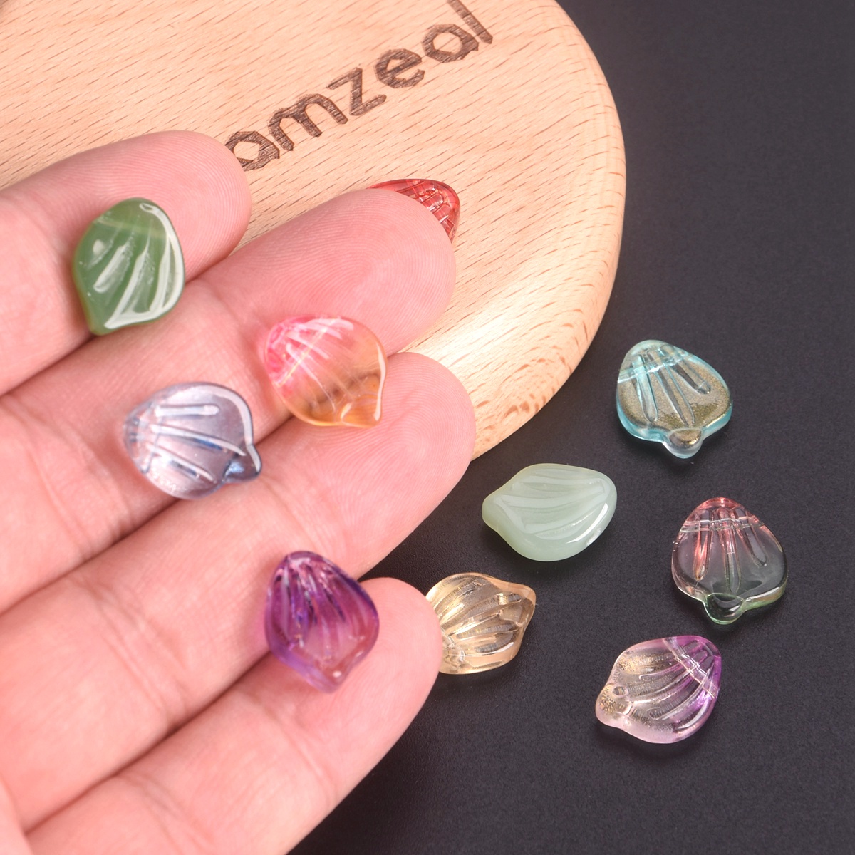 10pcs Leaf Petal Shape 15x12mm - Jewelry Making Drill 评论和价格