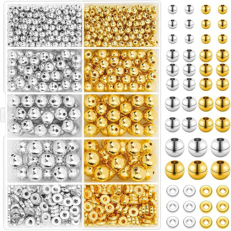 1000pcs Golden Spacer Beads Ki - Jewelry Making Course 评论和价格