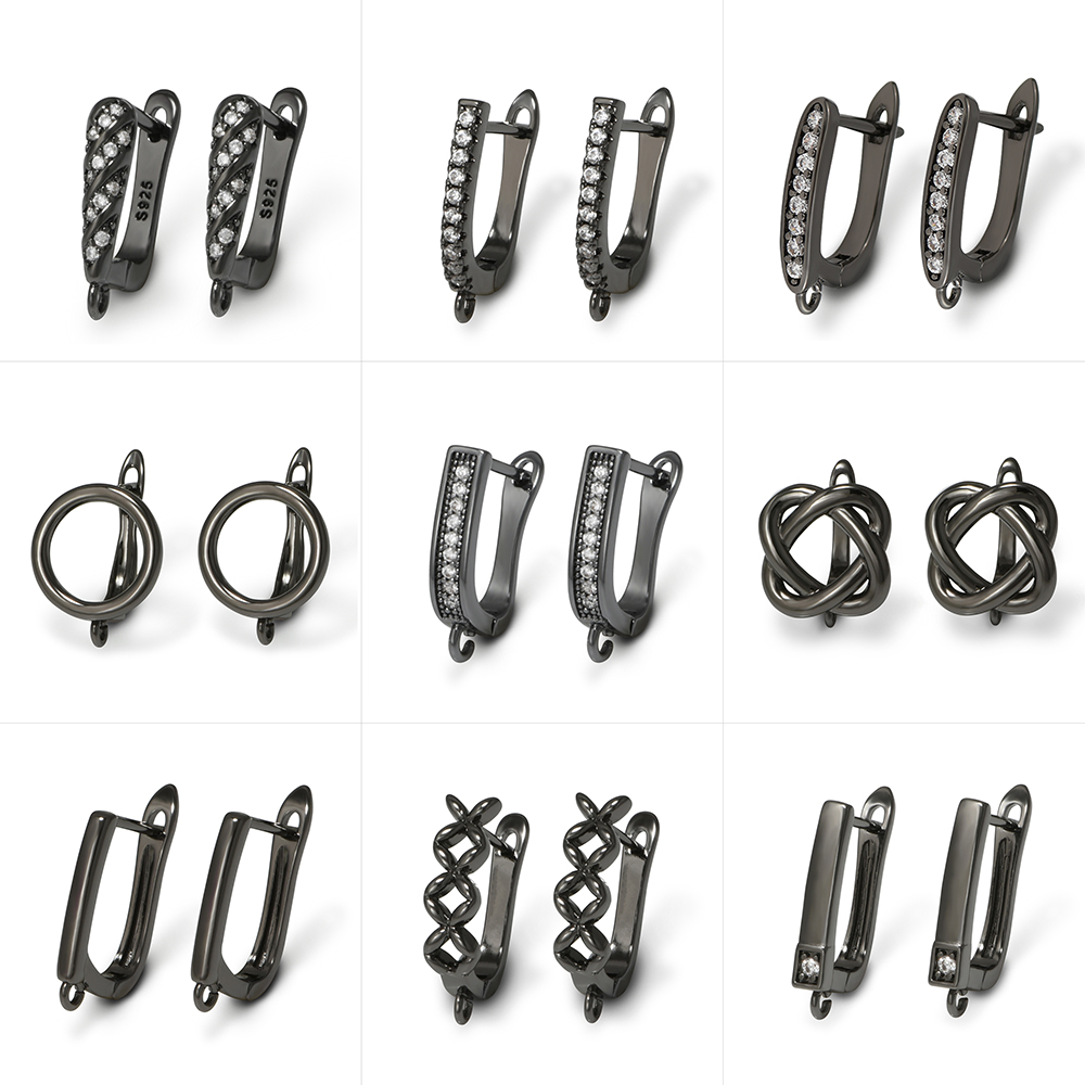 YANASI 1 Pair Gun Black  Brass - Jewelry Making Name 评论和价格