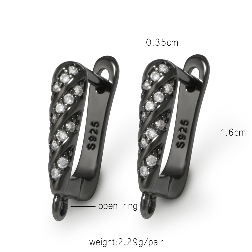 YANASI 1 Pair Gun Black  Brass - Jewelry Making Name 评论和价格