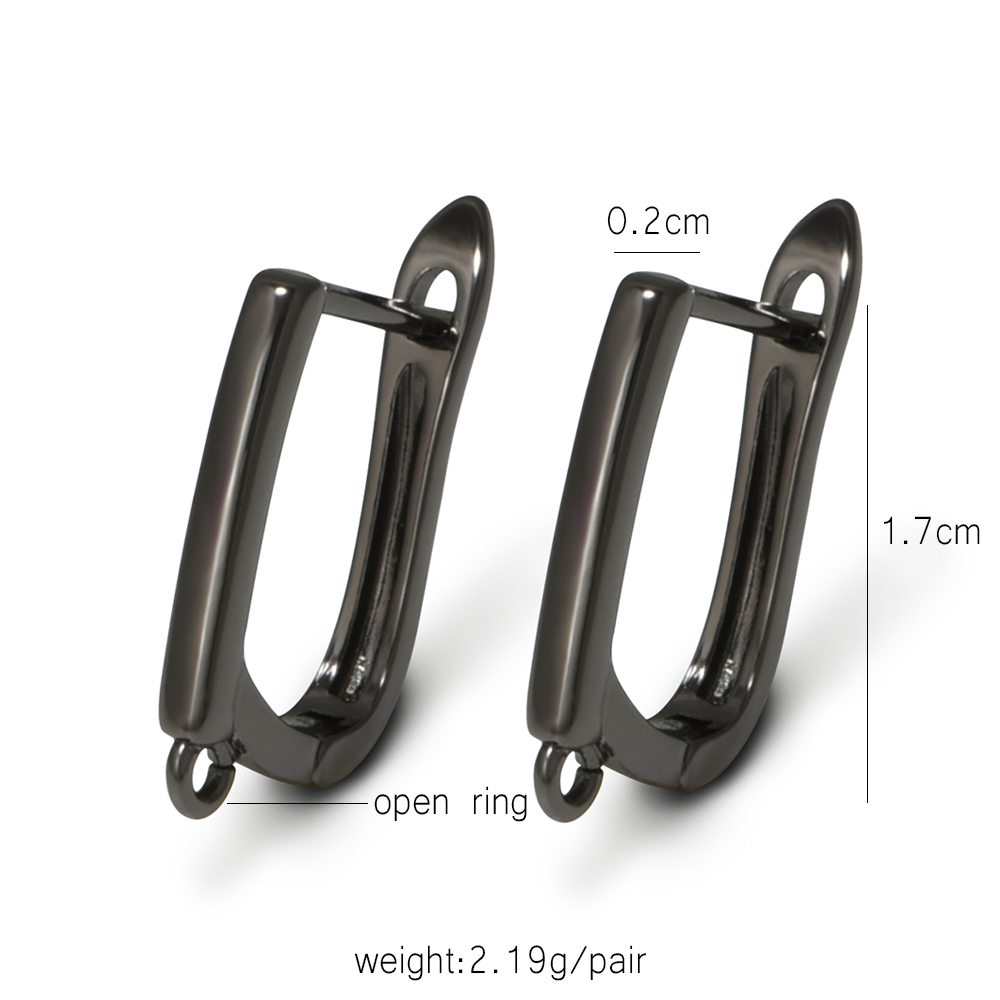 YANASI 1 Pair Gun Black  Brass - Jewelry Making Name 评论和价格