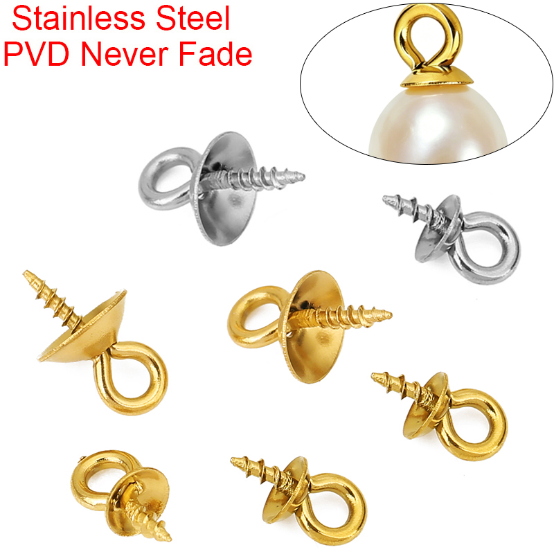 20pcs Stainless Steel Pearl Pe - Jewelry Making Drill 评论和价格