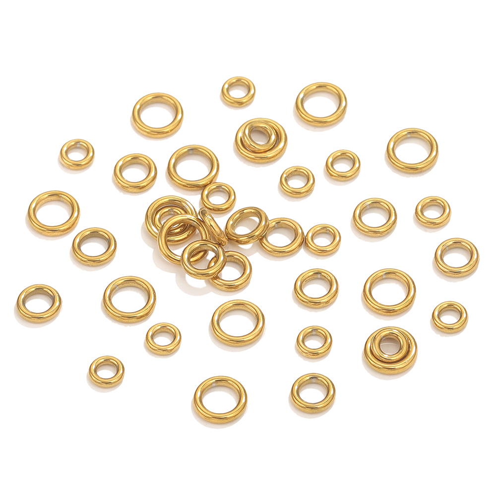 50pcs Stainless Steel O Ring G - Jewelry Making Yarn 评论和价格