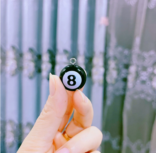 10pcs Mini Billiards Black 8 R - Jewelry Making Game 评论和价格