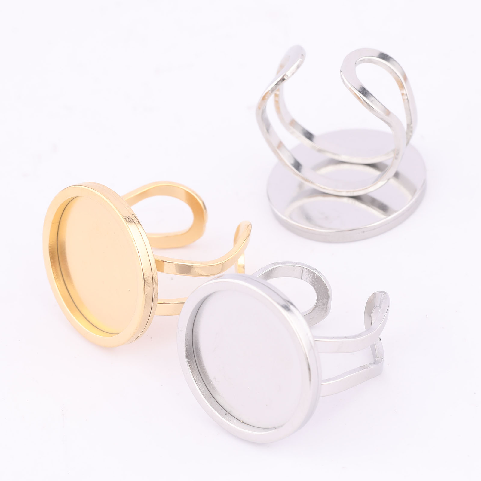 5pcs 18mm Round Cabochon Ring  - Jewelry Making Course 评论和价格