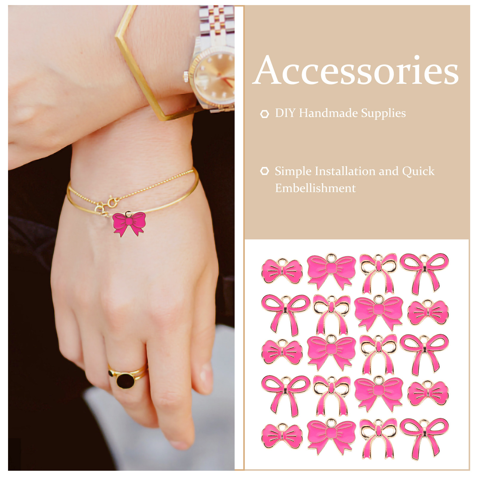 40Pcs Bowknot Pendant Charms A - Jewelry Making For Teens 评论和价格