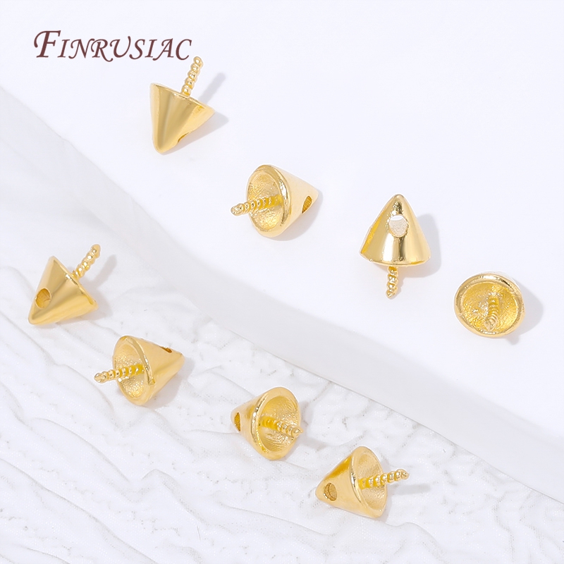 18K Gold Plated Cone Screw Pea - Jewelry Making Drill 评论和价格