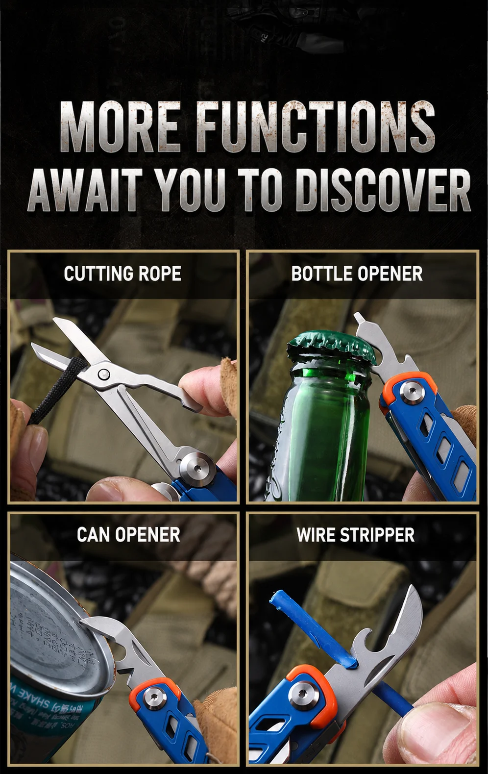 Portable Outdoor Multi EDC Fol - Jewelry Making Needle Nose Pliers 评论和价格