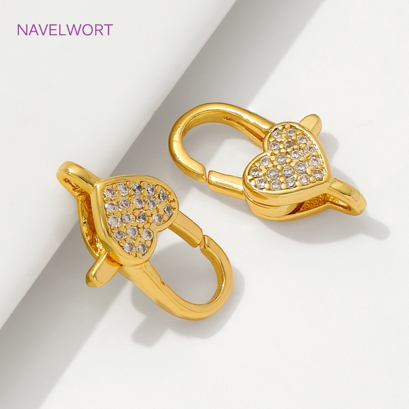 18K Gold Plated Inlaid Zircon  - Jewelry Making Gold 评论和价格