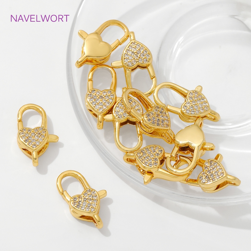 18K Gold Plated Inlaid Zircon  - Jewelry Making Gold 评论和价格