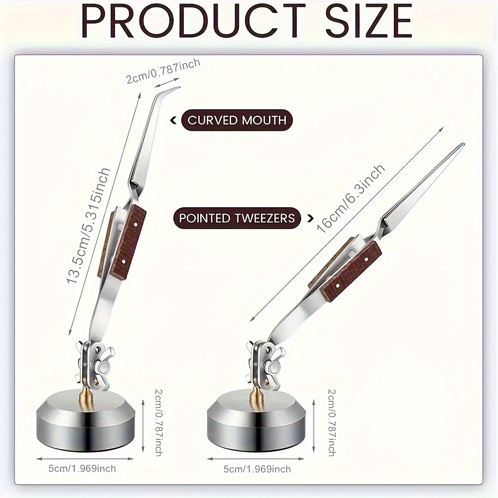 Cross Lock Soldering Tweezers  - Jewelry Making Needle Nose Pliers 评论和价格